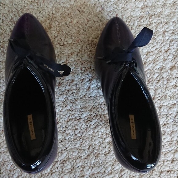 Max Studio Zanzibar heeled low top booties in eggplant Purple size 6M - Picture 6 of 15